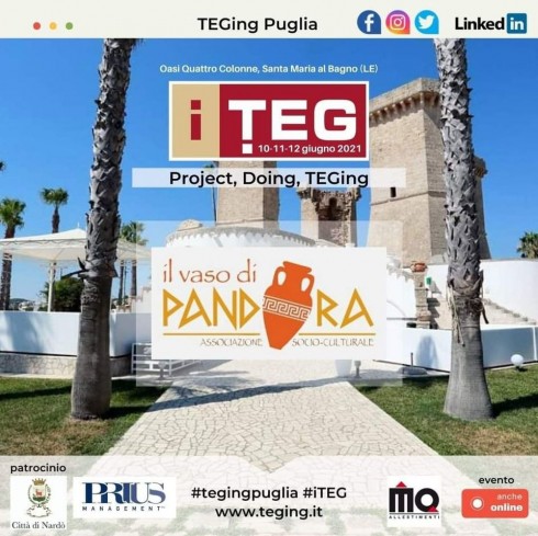 iTEG Puglia e il Vaso di Pandora: Incontro internazionale del 10-11-12 giugno 2021