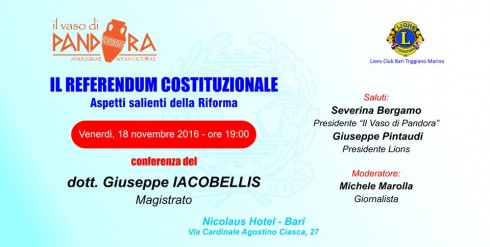 Conferenza "Il Referendum Costituzionale"