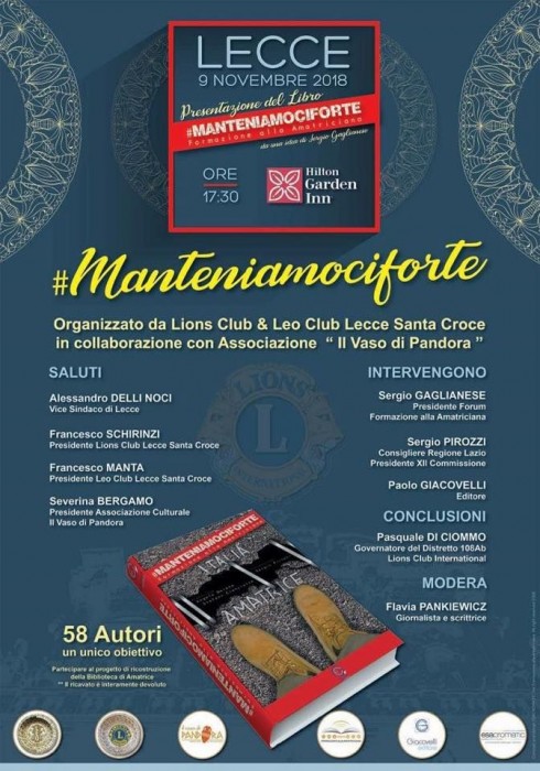Presentazione del Libro #ManteniamociForte - Lecce