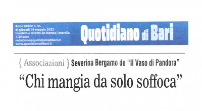 Articolo Quotidiano di Bari del 19.05.2022
